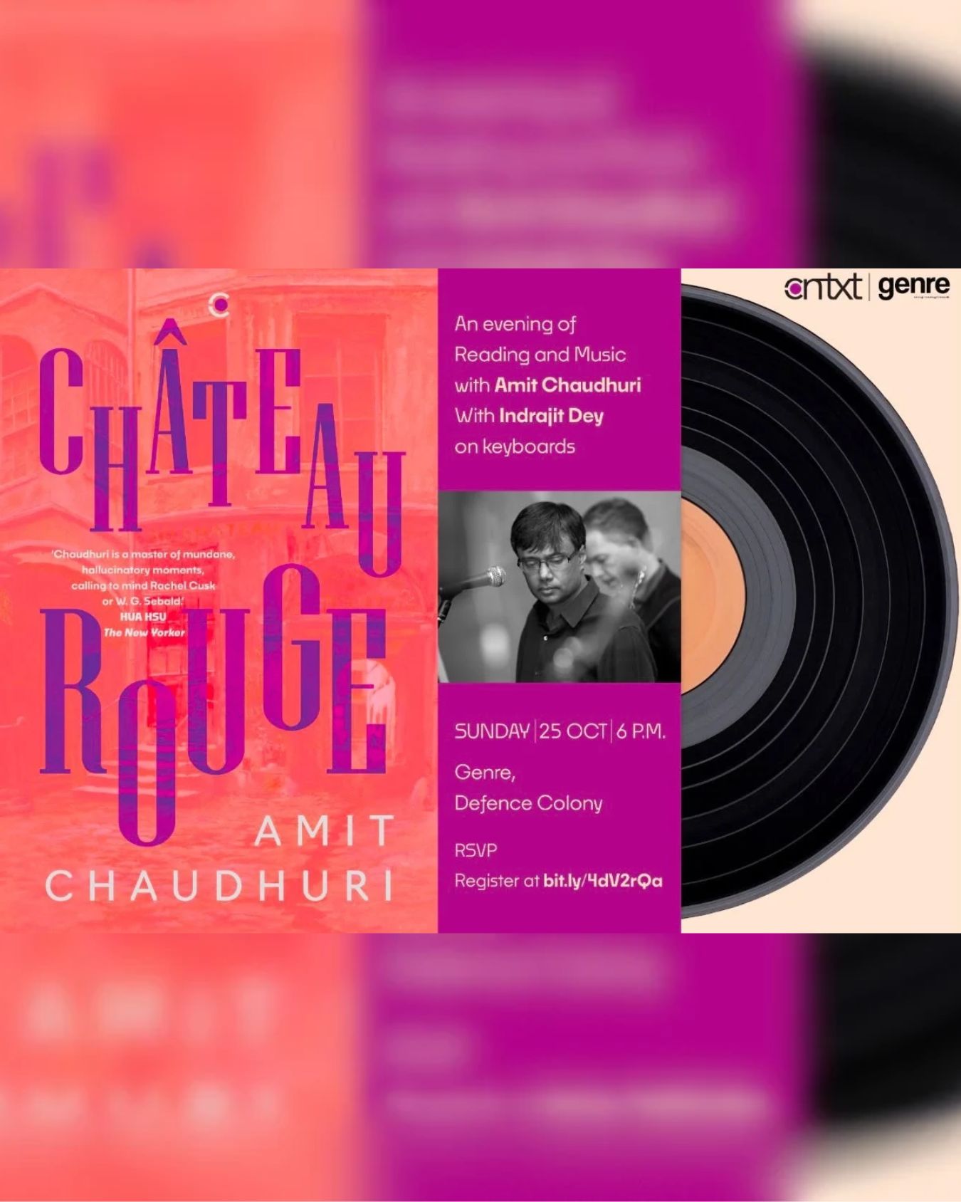 an evening of Reading and Music with Amit Chaudhuri